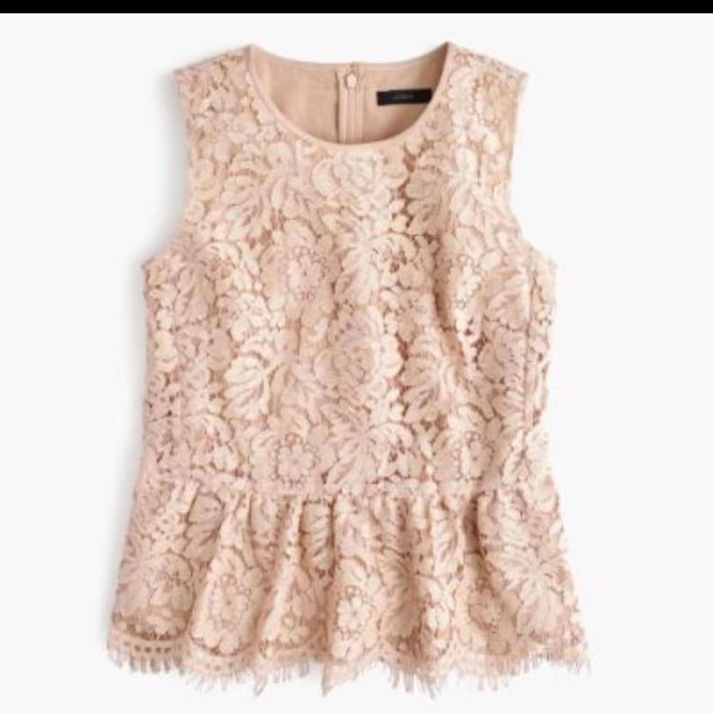Jcrew lace peplum top